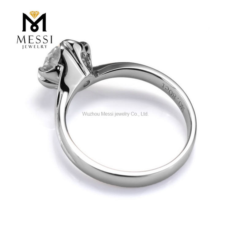 1 carat 14k 18k wedding rings moissanite gold ring custom
