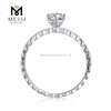 14K 18k gold plating 925 sterling silver jewelry moissanite engagement silver ring