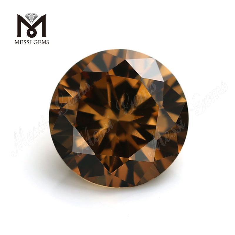 Factory price synthetic cubic zirconia gemstone round cut 8mm offee cz 
