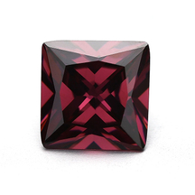  Rhodolite cubic zirconia high quality factory price square shape CZ stones