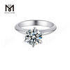 Messi Gems 2ct moissanite ring white gold plating 925 sterling silver ring