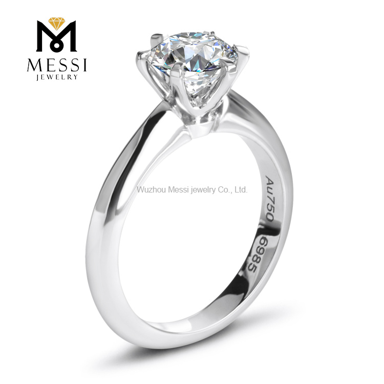 Wedding 1.2/1.5 ct moissanite rings 18k gold ring for women