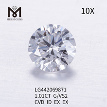 1.01 carat G VS2 Round BRILLIANT IDEAL laboratory created diamonds