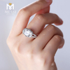 4 carat CU moissanite 18k gold custom wedding rings for girl