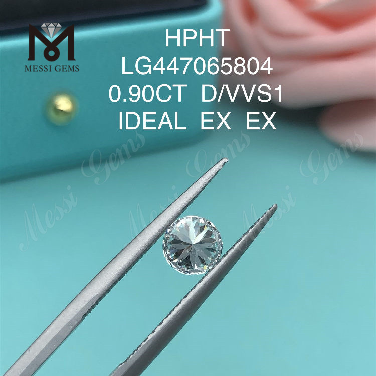 0.90 carat D VVS1 Round BRILLIANT IDEL Cut lab grown diamonds
