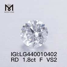 1.8 carat F VS2 3EX Round online lab grown diamonds