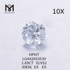 1.69 carat D VS2 Round IDEAL EX EX loose man made diamonds