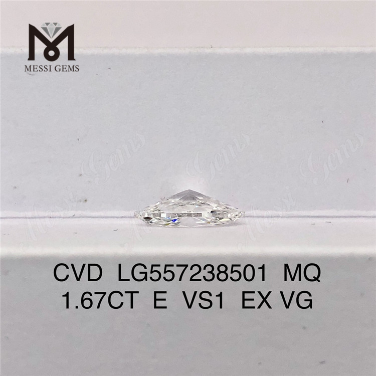 1.67CT E VS1 EX VG marquise lab diamond high quality factory price