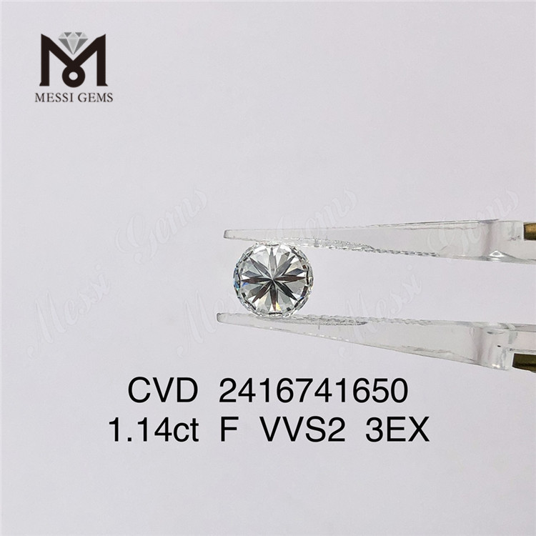 1.14ct F lab diamond VVS 3EX cvd diamond on sale