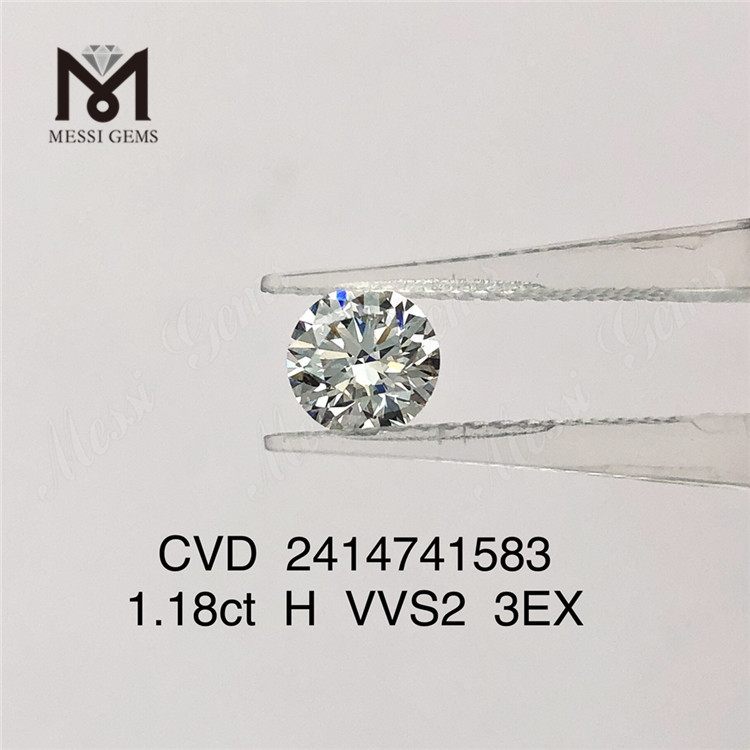 1.18ct H rd lab diamond 3EX vvs buy cvd diamonds online factory price