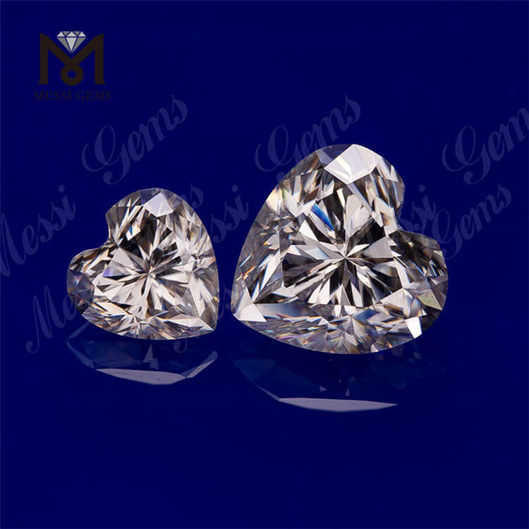 all size top quality VVS DEF heart shape white colour loose moissanite wholesale price