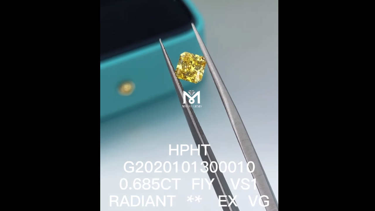 0.685ct FVY RADIANT CUT loose lab grown diamond