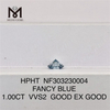 1.00CT FANCY BLUE VS2 colour lab diamond HPHT NF303230005
