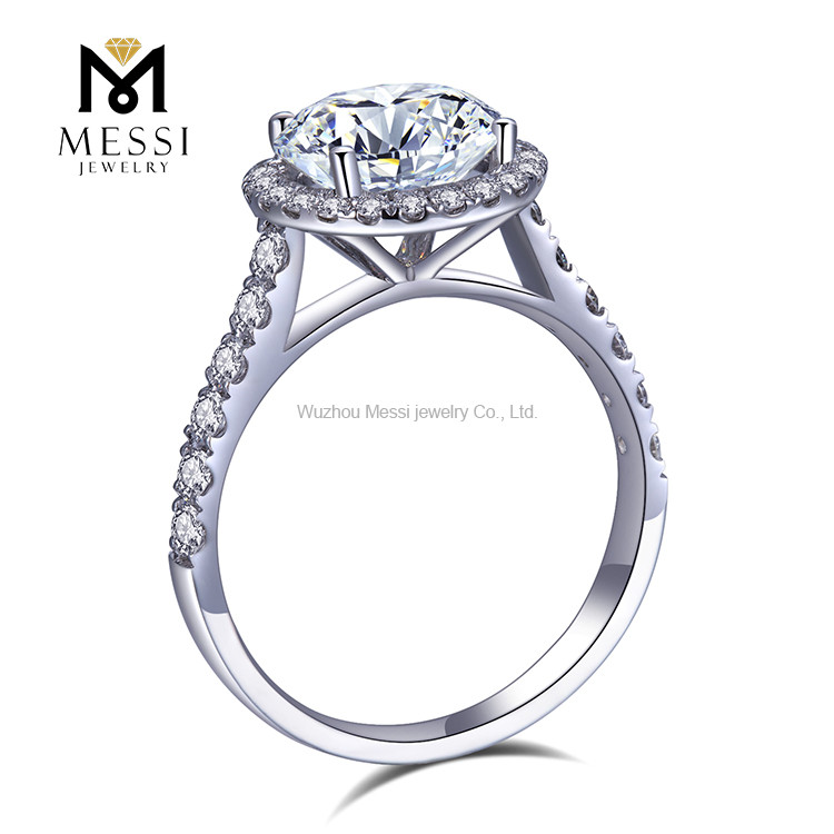 4Prongs Setting Looise Moissanite Ring 18K gold Wedding Ring for Women