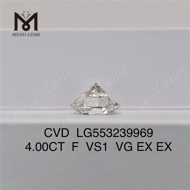 4.00CT F CVD diaond VS1 VG EX EX lab grown diamond on sale