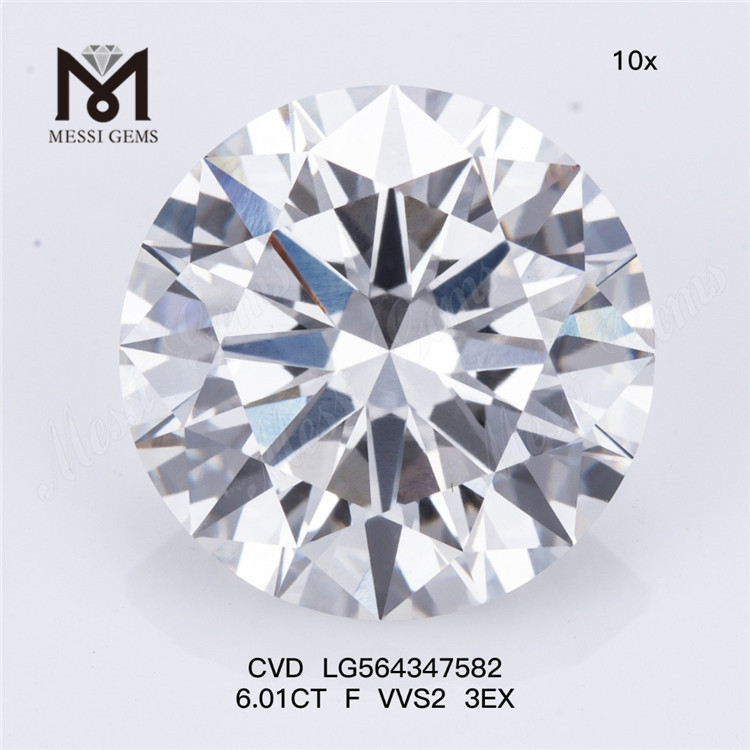 6.01CT F VVS2 3EX lab grown diamonds website CVD LG564347582