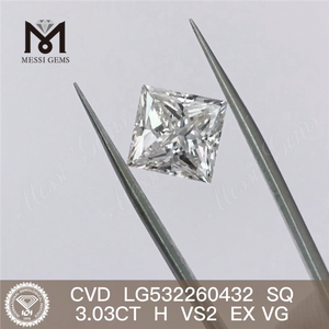 3.03CT H cvd diamond wholesale SQ VS2 lab grown diamonds manufacturer on sale