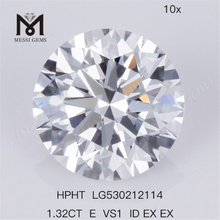 1.32CT E VS1 ID EX EX Round Loose Lab Diamond HPHT