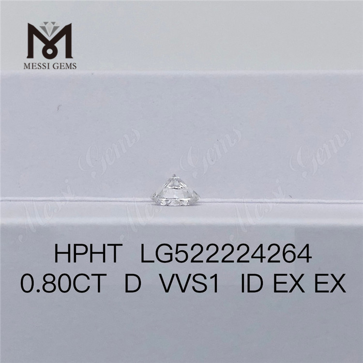 Round Shape 0.8 carat D/ VVS1 ID EX EX lab grown HPHT Certificate diamond Wholesale price 