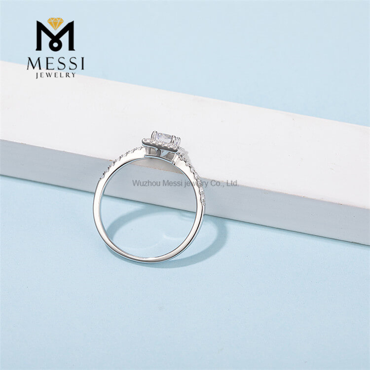 Factory Wholesale Price 925 Moissanite Silver Jewelry Rings Girl Moissanite Ring for Women