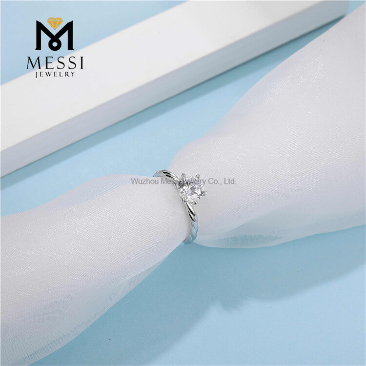 Wholesale 925 Sterling Silver Rings Best Moissanite Engagement Rings for Girl