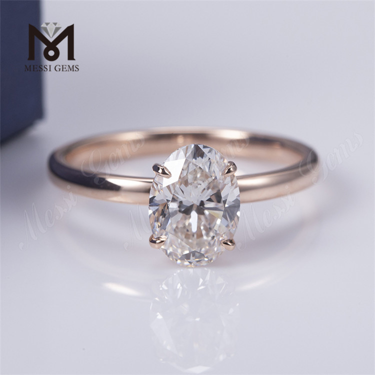 rose gold solitaire diamond ring