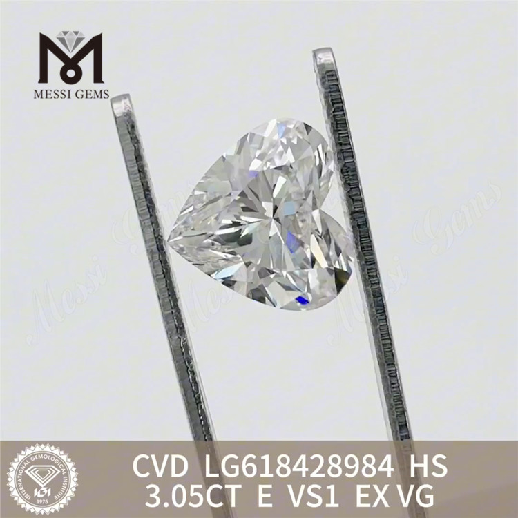 3.05CT E VS1 HS cheapest lab grown diamond CVD丨Messigems LG618428984
