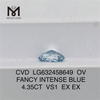 4.35CT VS1 CVD OV diamond labs.FANCY INTENSE BLUE LG632458649丨Messigems