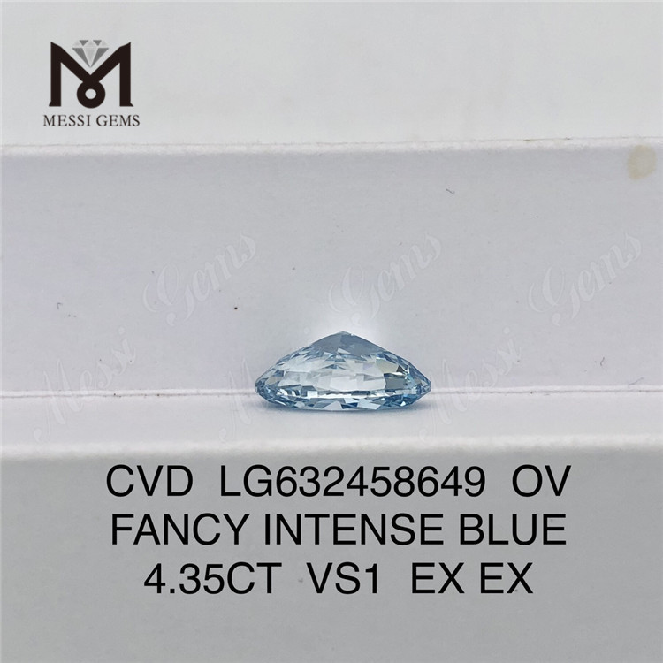 4.35CT VS1 CVD OV diamond labs.FANCY INTENSE BLUE LG632458649丨Messigems