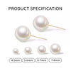 Gold de 18k 4-5 mm Elegantes Pendientes de perlas de novia para bodas