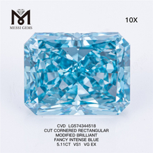 5.11CT VS1 VG EX CVD CUT CORNERED RECTANGULAR MODIFIED BRILLIANT Fancy Blue Diamond LG574344518