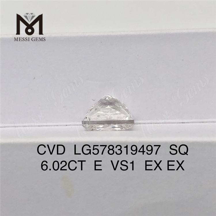 6.02CT SQ E VS1 EX EX largest lab made diamond CVD LG578319497