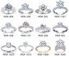 18k real gold luxury 2ct diamond ring Custom design women 