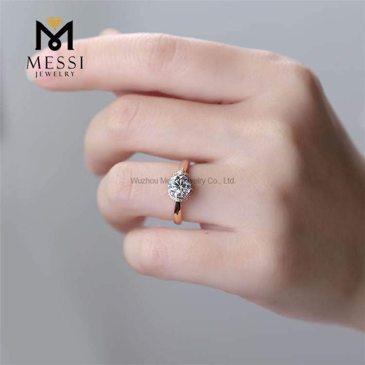 14K Gold diamond engagement ring Custom Jewelry Gold Women Fashion Best selling 