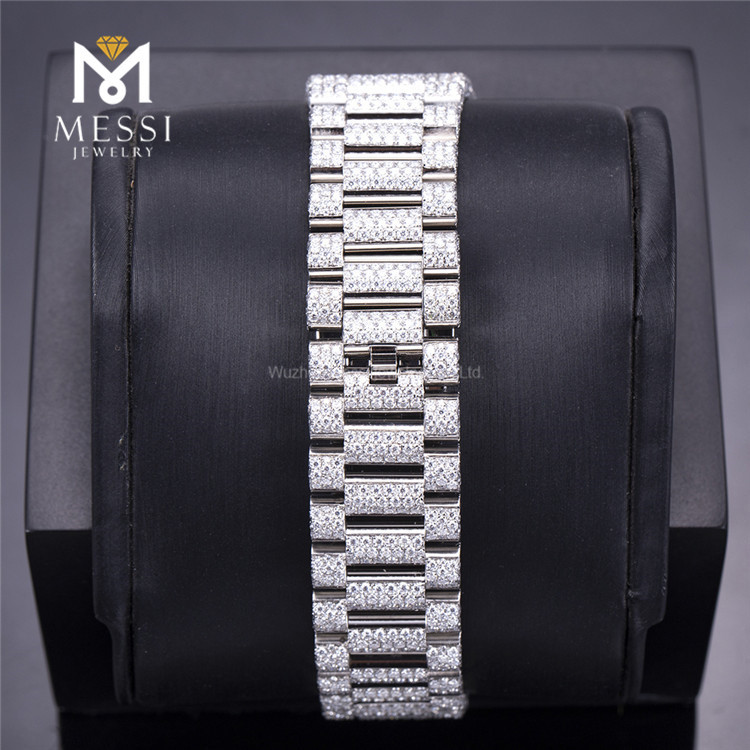vvs moissanite diamond watch white gold