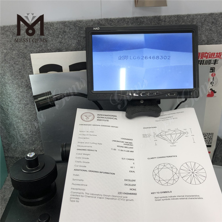 5.21CT E VS1 ID CVD Laboratory-made Diamonds LG626468302丨Messigems