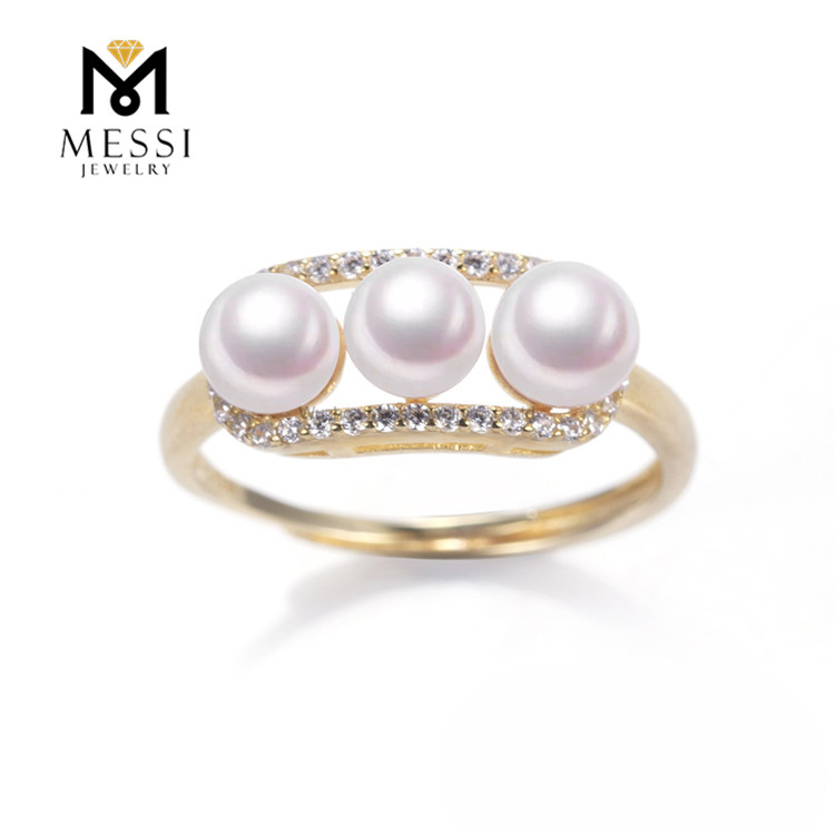 5mm S925 Classic Elegance Akoya Large akoya Pearl Rings