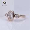 9.03*6.14mm OVAL IGI Lab Diamond Bezel Set Laboratory Diamond Engagement Rings