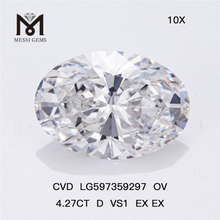 4.27CT D VS1 EX EX High-Quality OV CVD Diamonds for Bulk Wholesale Buyers CVD LG597359297丨Messigems