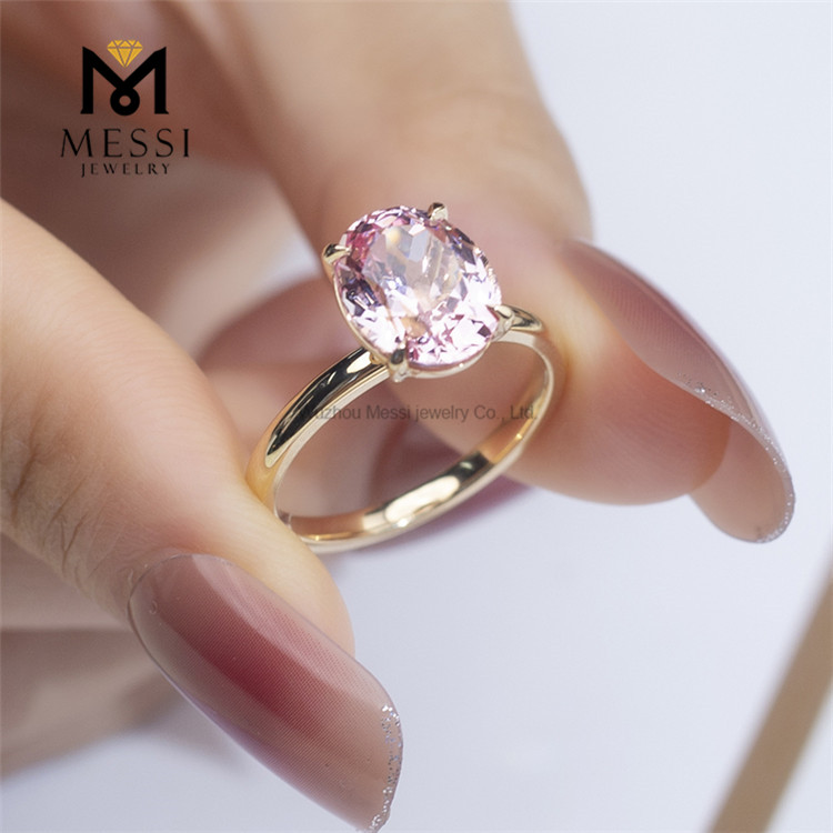 lab created pink diamond ring