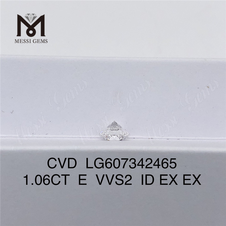 1.06CT CVD E VVS2 price of 1 carat lab grown diamond for B2B丨Messigems LG607342465 