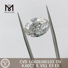 4.6ct IGI Certified Diamond E VS1 OV CVD diamond Optical Perfection丨Messigems LG608380103