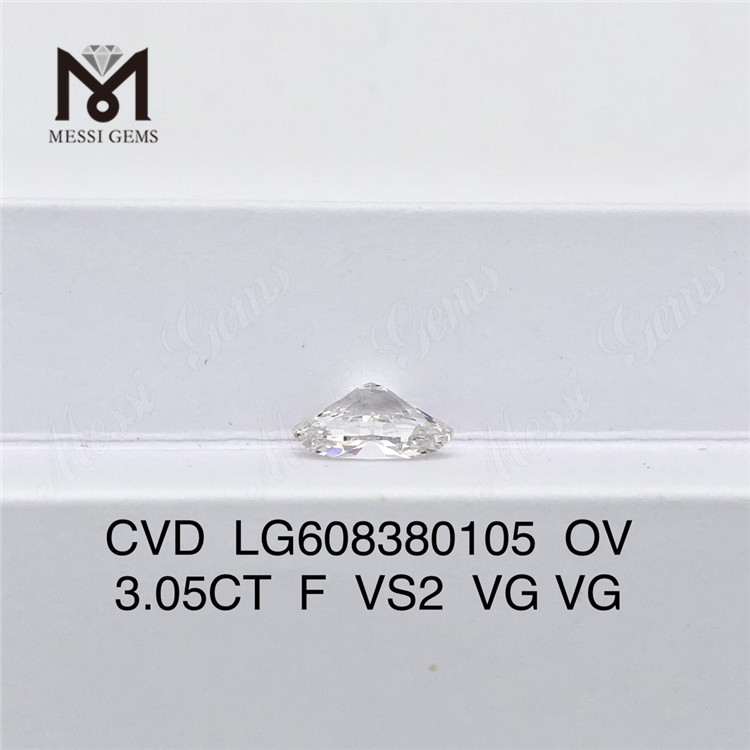3.05CT F VS2 OV Wholesale IGI certified loose diamonds Ethically Sourced & Expertly Cut丨Messigems LG608380105