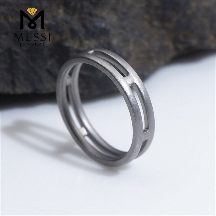 Modern Design Geometric 2.5g Titanium Ring for Men MSR-1642