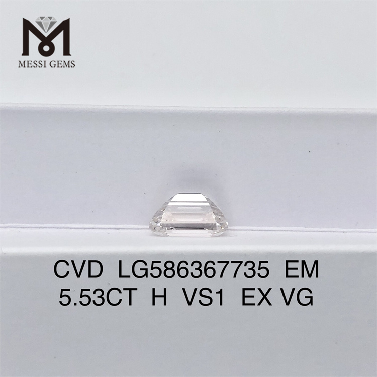 5.53CT H Emerald cut simulated diamonds VS1 EX VG CVD LG586367735