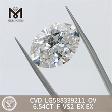 6.54ct F VS2 OV -form Simulerede diamanter Ex Ex CVD LG588339211 
