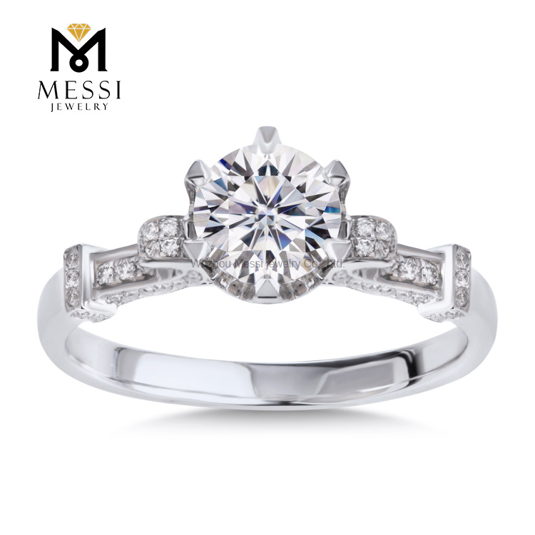 VVS White Moissanite Ring 1ct 여성을위한 Moissanite 결혼 반지