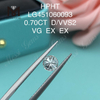 0.7 carat HPHT D VVS2 VERY GOOD Round lab made diamonds