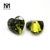  Loose Gemstone Heart cut 9mm Color play or fire Olive cubic zirconia 