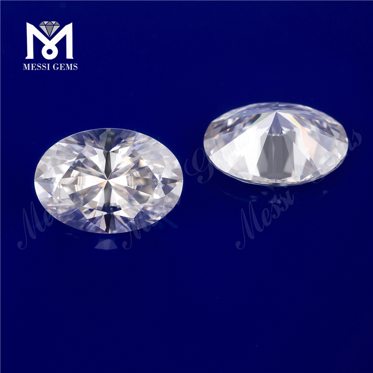 8*10mm 2.5ct 흰색 타원형 컷 컬러 플레이 또는 보석을위한 불의 모이 사나이트
